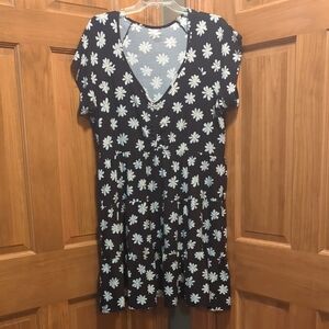 Fun Bold No Boundaries Black Dress with Floral Design XXXL 21